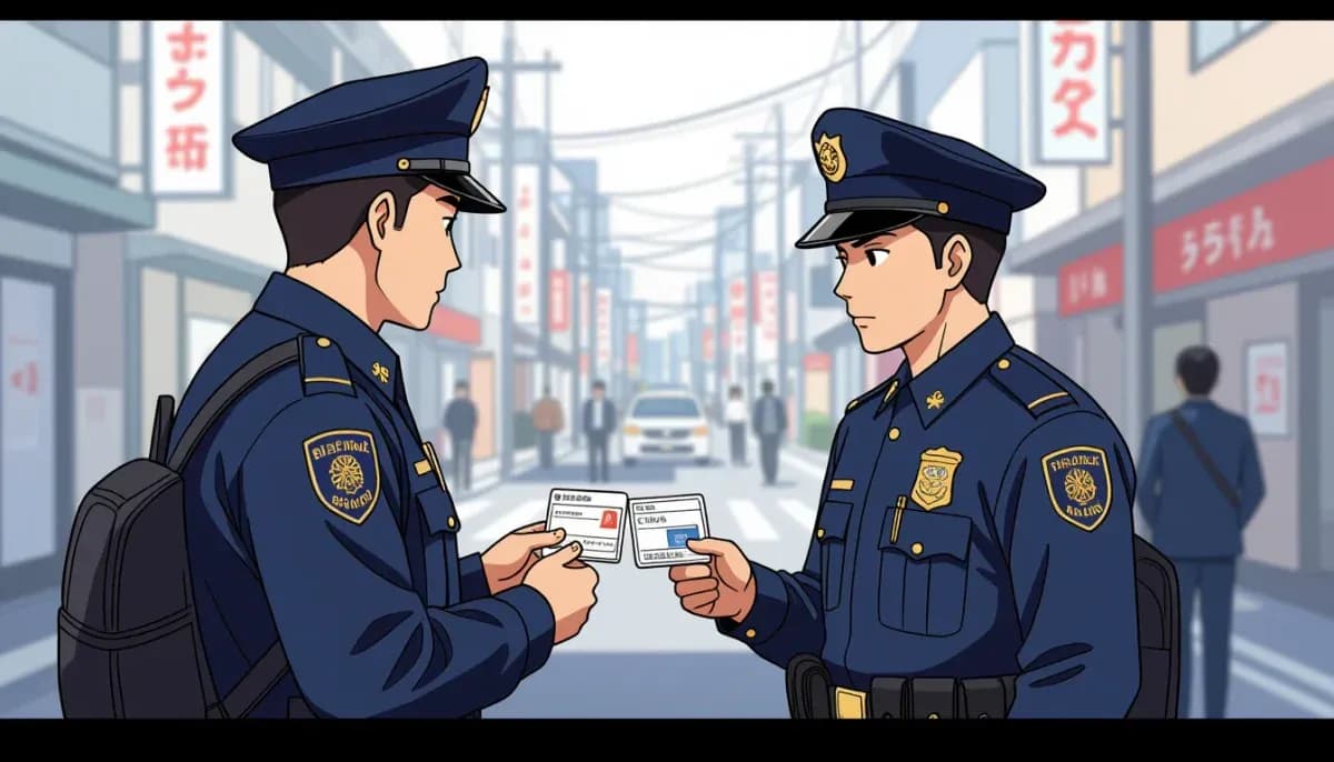 Khi bị cảnh sát dừng lại tại Nhật Bản