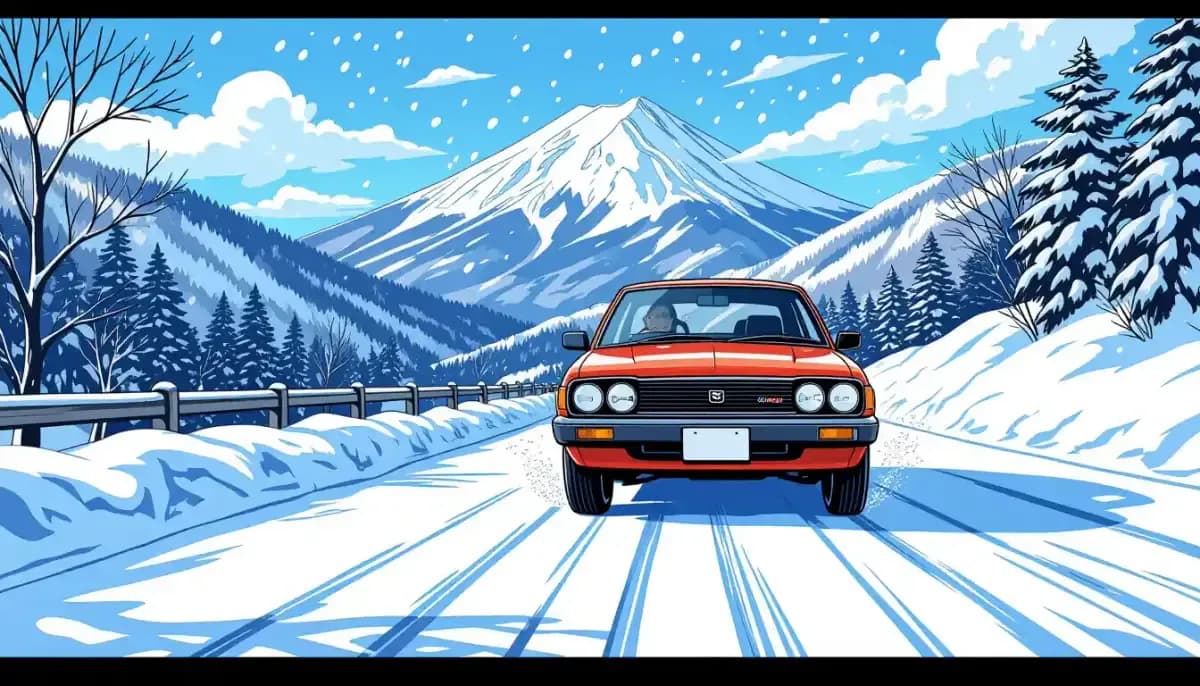 Lái xe mùa đông và trên tuyết tại Nhật