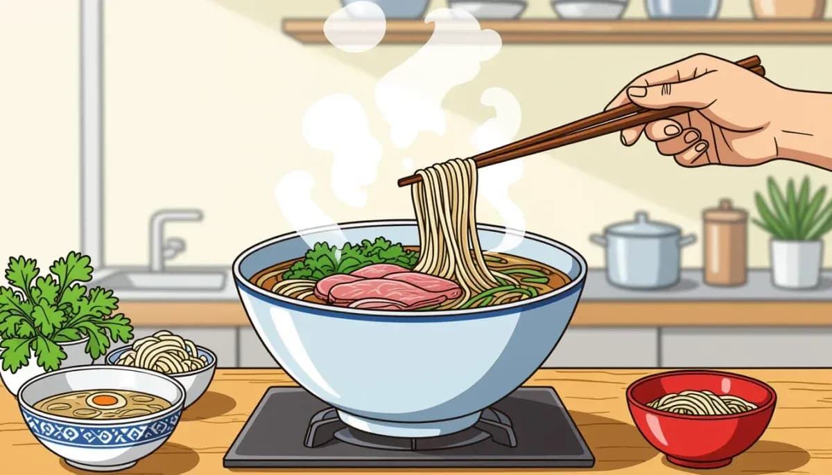 Cách nấu phở Việt Nam bằng nguyên liệu tại Nhật