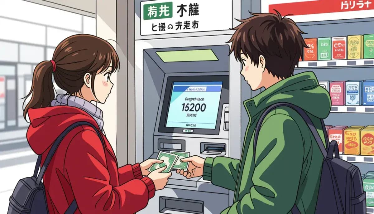 ATM tại Nhật Bản - Rút tiền và chuyển khoản