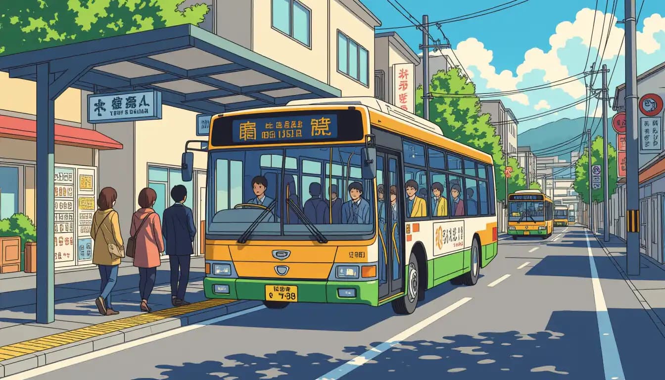 Các Loại Xe Buýt Tại Nhật Bản - illustration for Hệ thống xe buýt tại Nhật Bản