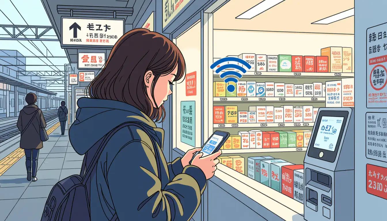 Các Ứng Dụng Hỗ Trợ Tìm WiFi Miễn Phí tại Nhật - illustration for WiFi miễn phí tại Nhật Bản - Các điểm truy cập