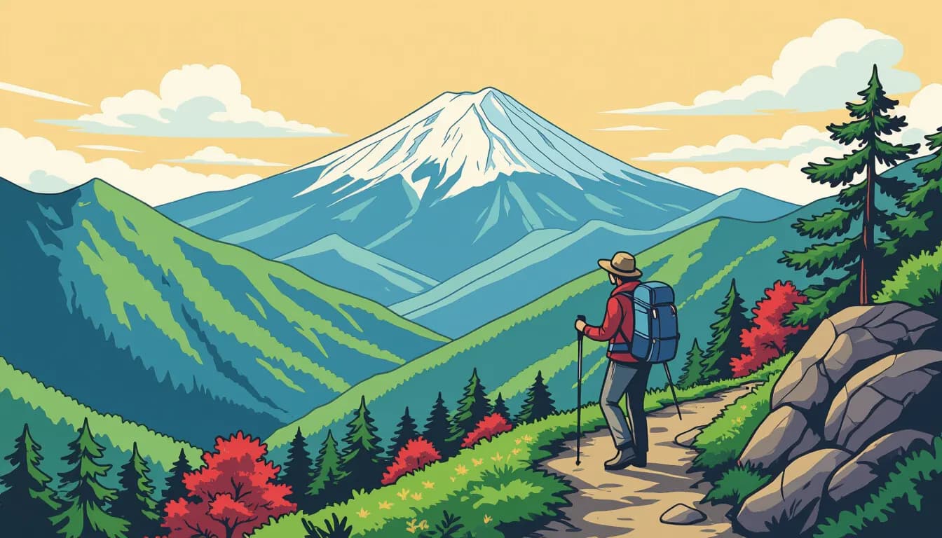 Chuẩn Bị Thiết Bị và Trang Phục Leo Núi - illustration for Leo núi (Tozan) và đi bộ tại Nhật Bản