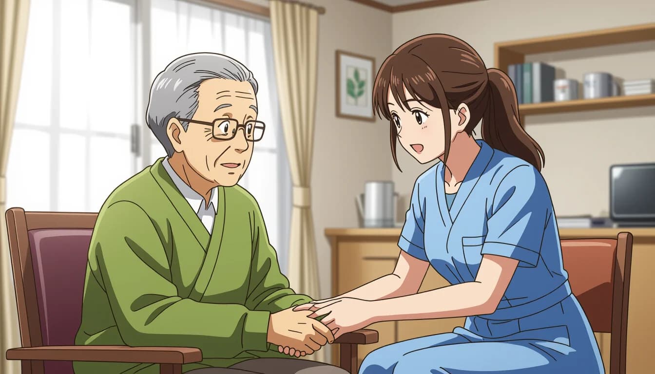 Quy trình đăng ký nhận dịch vụ Kaigo Hoken - illustration for Chế độ chăm sóc người cao tuổi (Kaigo Hoken)