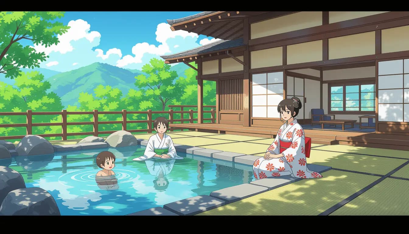 Những Gì Bạn Sẽ Trải Nghiệm Tại Onsen Ryokan - illustration for Onsen Ryokan - Trải nghiệm nhà trọ truyền thống