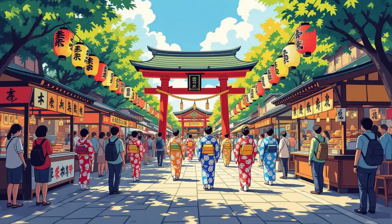 Hướng Dẫn Từng Bước: Cách Tham Gia Lễ Hội Địa Phương - illustration for Cách tham gia lễ hội địa phương tại Nhật Bản