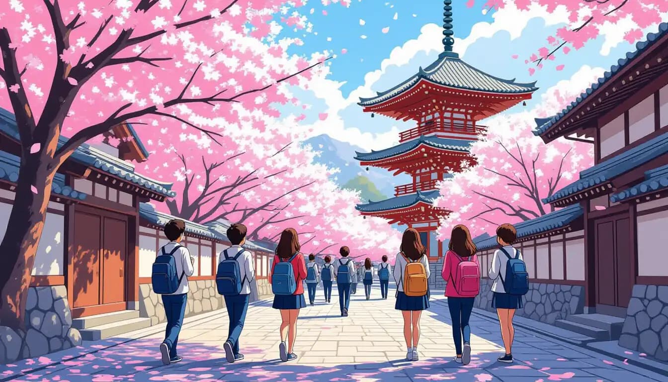 Cuộc Sống Của Sinh Viên Trao Đổi Tại Nhật Bản - illustration for Chương trình trao đổi sinh viên tại Nhật Bản