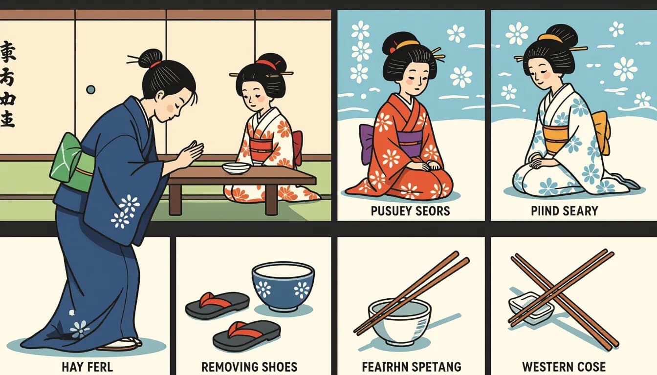 Những Cấm Kỵ Trong Ăn Uống - illustration for Những điều cấm kỵ tại Nhật Bản