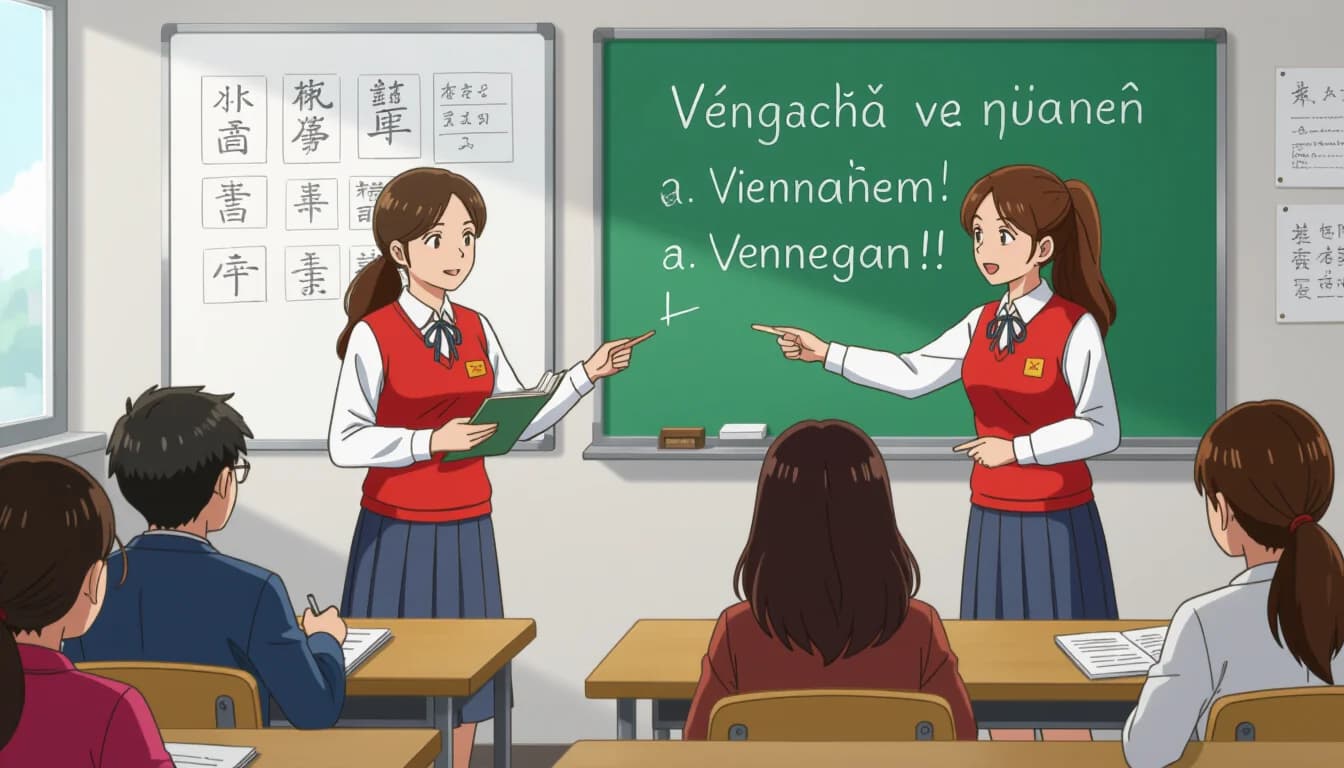 Các Loại Hình Dạy Ngôn Ngữ Tại Nhật Bản - illustration for Dạy tiếng Việt và tiếng Anh tại Nhật Bản