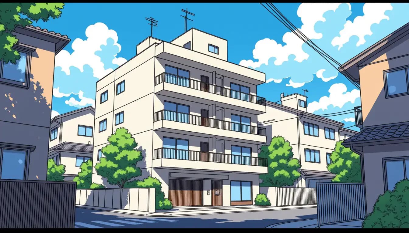 Mansion (マンション) – Căn Hộ Cao Cấp Bê Tông - illustration for Các loại nhà ở tại Nhật Bản - Mansion, Apato, Share House