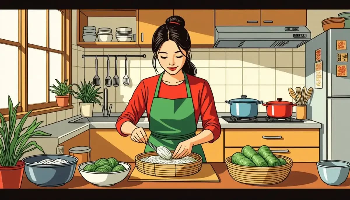 Nấu các món ăn Tết Việt Nam tại Nhật