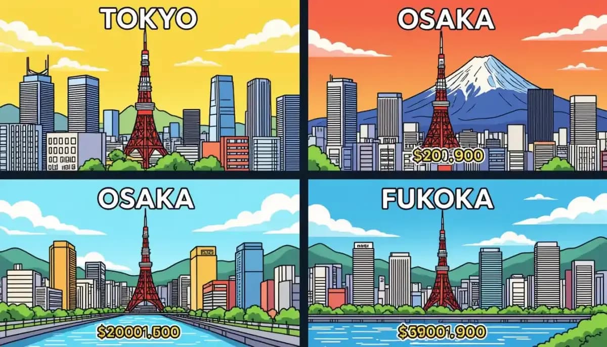 So sánh chi phí sinh hoạt giữa các thành phố Nhật